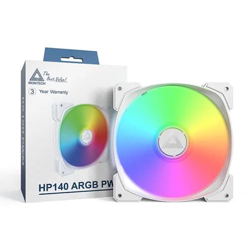 Montech HP140 ARGB PWM White Cabinet Fan (Single pack)